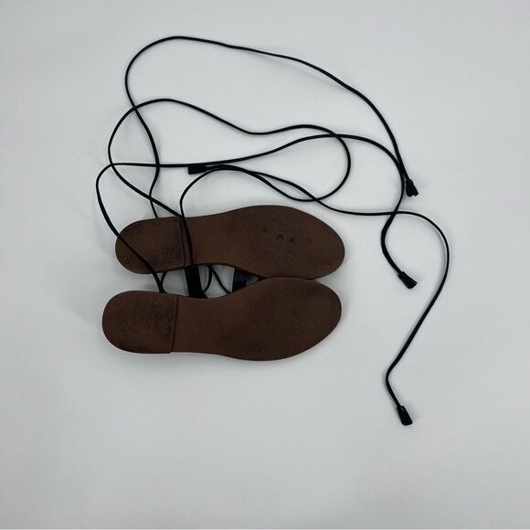 Madewell Sandals Black Leather Size 7.5 - Picture 10 of 11